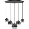 lichts_hanglamp_ovaal_mat_0.webp Flash Sale Straluma 5-Lichts hanglamp ovaal mat zwart met titanium glas