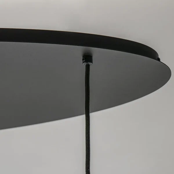 lichts_hanglamp_ovaal_mat_2.webp Flash Sale Straluma 5-Lichts hanglamp ovaal mat zwart met titanium glas