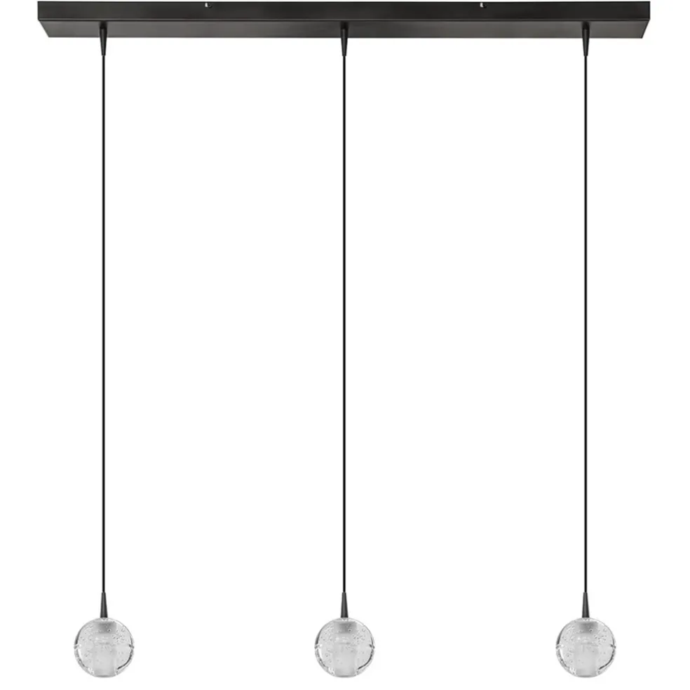 lichts_hanglamp_zwart_met_0-2.webp Clearance Straluma 3-Lichts hanglamp zwart met helder glazen bollen