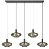 lichts_hanglamp_zwart_met_0-5.webp New Straluma 5-Lichts hanglamp zwart met naturel houten kappen