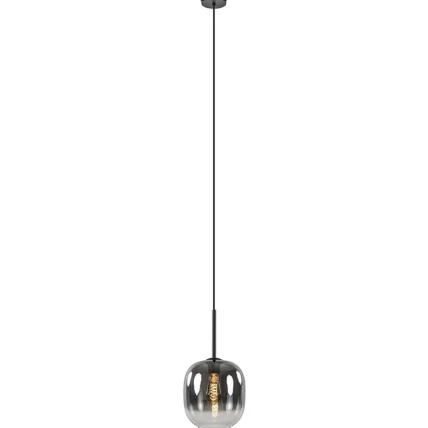 lichts_hanglamp_zwart_met_1-1.webp Discount Straluma 1-Lichts hanglamp zwart met smoke/helder glas