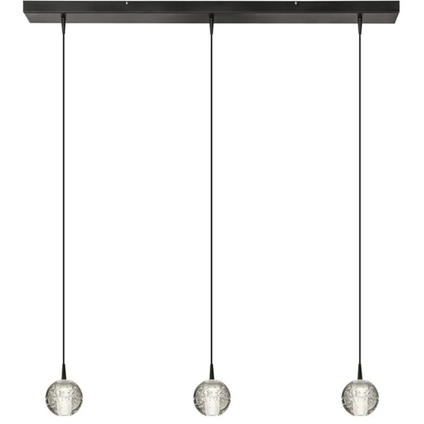 lichts_hanglamp_zwart_met_1-2.webp Clearance Straluma 3-Lichts hanglamp zwart met helder glazen bollen