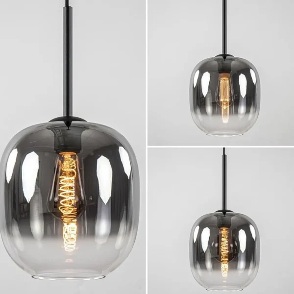 lichts_hanglamp_zwart_met_3-1.webp Discount Straluma 1-Lichts hanglamp zwart met smoke/helder glas
