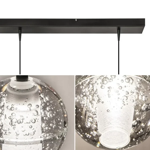 lichts_hanglamp_zwart_met_3-2.webp Clearance Straluma 3-Lichts hanglamp zwart met helder glazen bollen