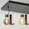 Cheap Straluma 4-Lichts hanglamp zwart met zwarte houten planken