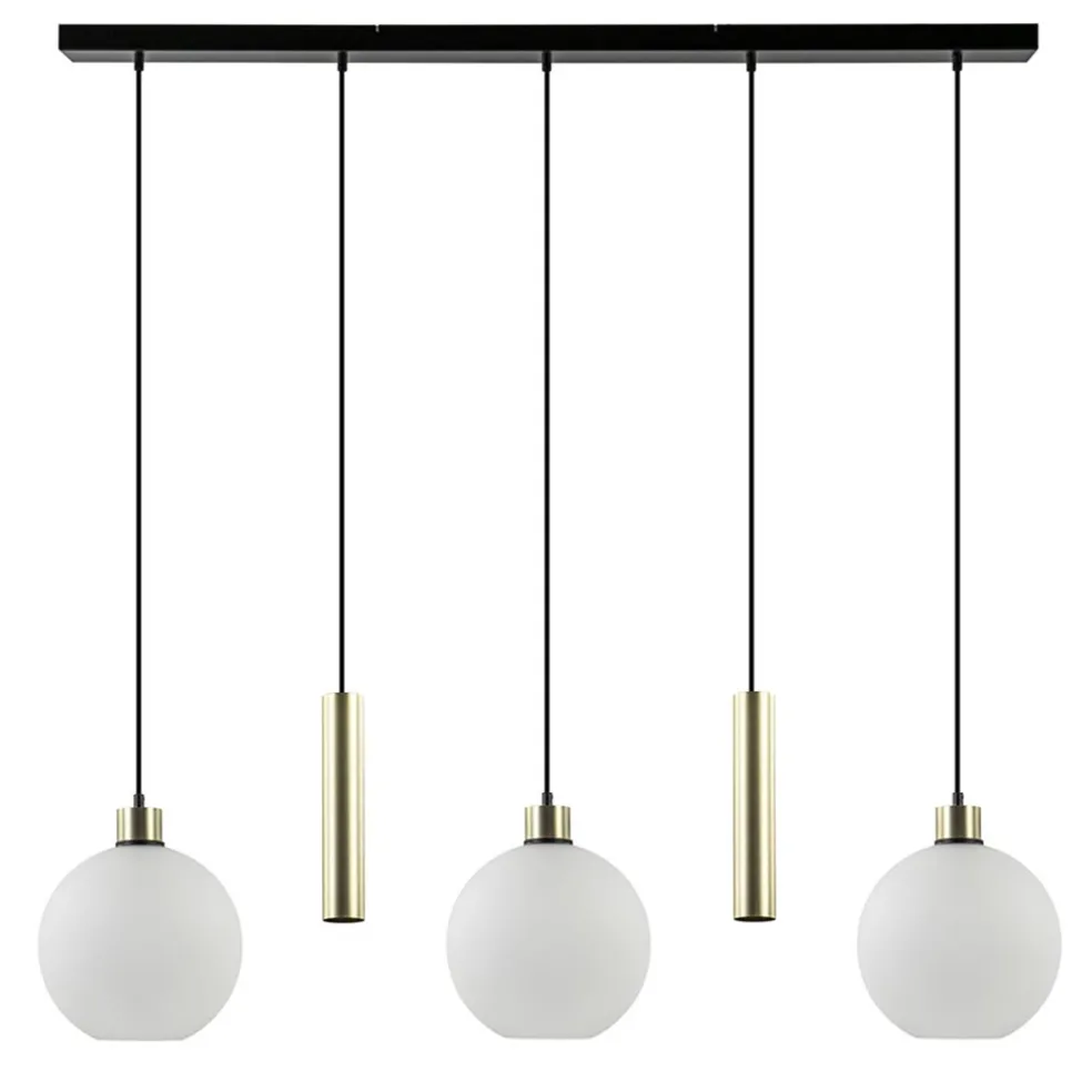 lichts_hanglamp_zwartgoud_0.webp Cheap Straluma 5-Lichts hanglamp zwart-goud met opaal glas