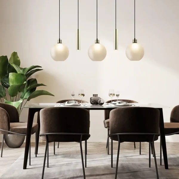 lichts_hanglamp_zwartgoud_4.webp Cheap Straluma 5-Lichts hanglamp zwart-goud met opaal glas