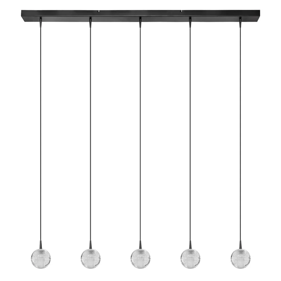 lichts_led_eettafelhangla_0-2.webp New Straluma 5-Lichts LED eettafelhanglamp helder glazen bollen