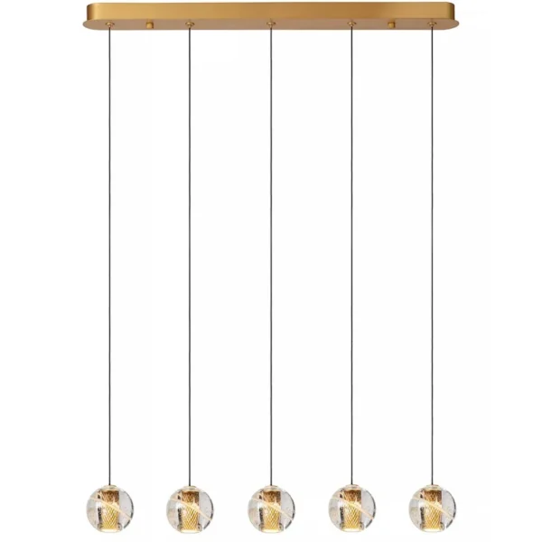 lichts_led_eettafelhangla_1-3.webp Best Straluma 5-Lichts LED eettafelhanglamp goud met glas