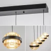 Cheap Straluma 5-Lichts LED eettafelhanglamp zwart met champagne glas