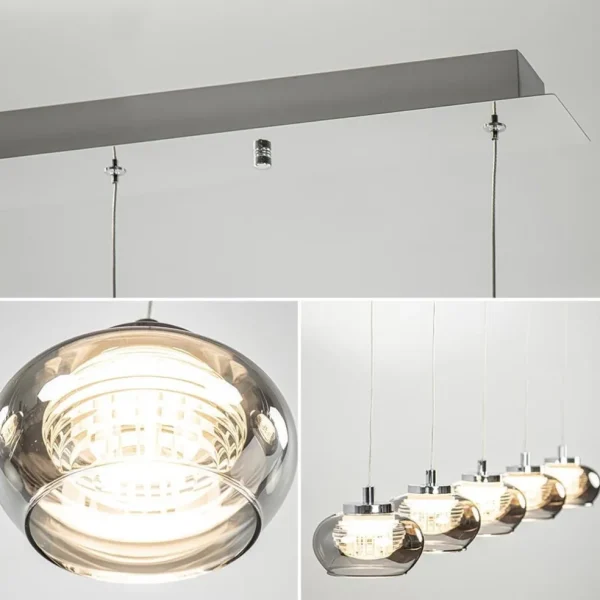 lichts_led_eettafelhangla_3.webp Cheap Straluma 5-Lichts LED eettafelhanglamp smoke glas dimbaar