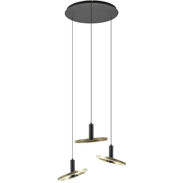 lichts_led_hanglamp_ringe_1.webp Cheap Straluma 3-Lichts LED hanglamp ringen rond zwart/goud dimbaar