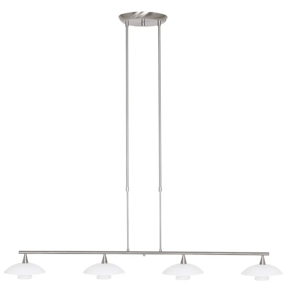lichts_led_hanglamp_staal_0.webp Fashion Straluma 4-Lichts LED hanglamp staal met witte schotels dimbaar