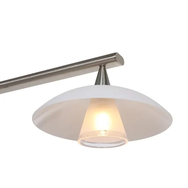 lichts_led_hanglamp_staal_2.webp Fashion Straluma 4-Lichts LED hanglamp staal met witte schotels dimbaar
