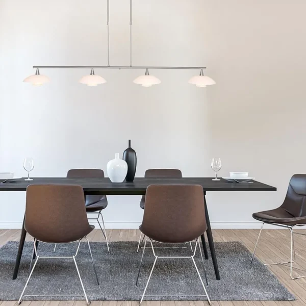 lichts_led_hanglamp_staal_4.webp Fashion Straluma 4-Lichts LED hanglamp staal met witte schotels dimbaar