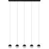 Online Straluma 5-Lichts LED hanglamp zwart met diamant zand 3-standen dimbaar