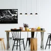 Online Straluma 5-Lichts LED hanglamp zwart met diamant zand 3-standen dimbaar
