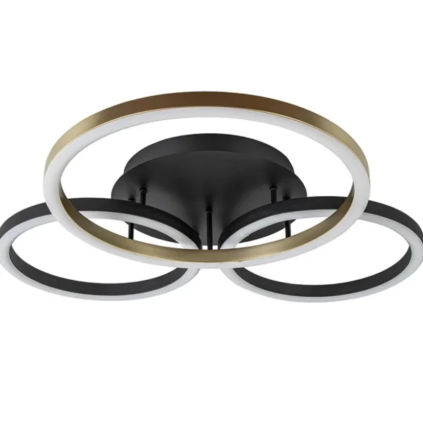 lichts_led_plafondlamp_zw_0.webp Best Sale Straluma 3-Lichts LED plafondlamp zwart/goud 3-standen dimbaar