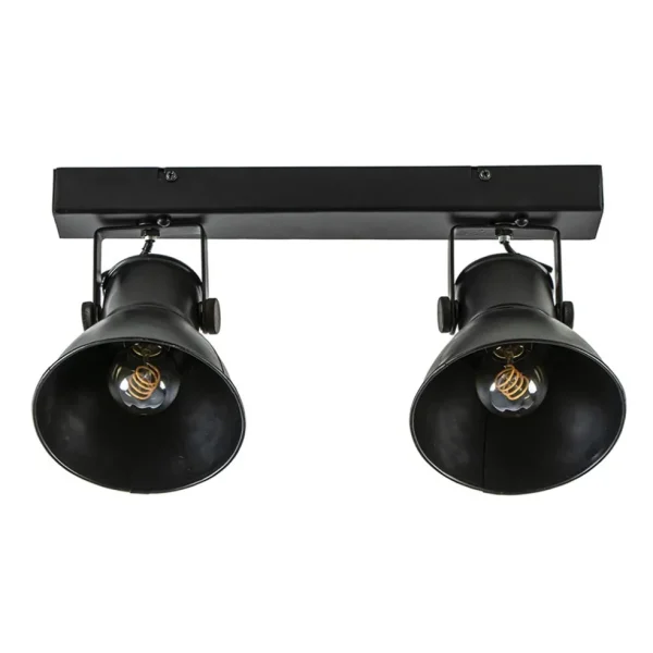 lichts_metalen_plafondlam_0.webp Outlet Straluma 2-Lichts metalen plafondlamp Eliano mat zwart