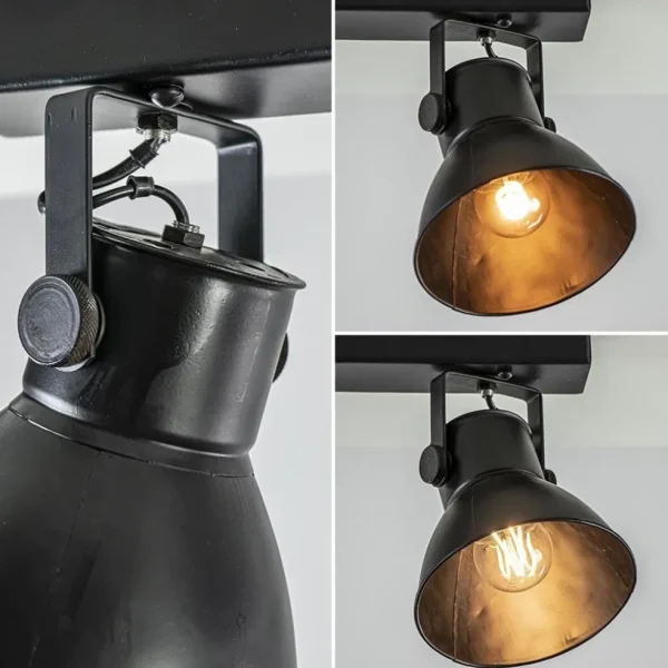 lichts_metalen_plafondlam_3.webp Outlet Straluma 2-Lichts metalen plafondlamp Eliano mat zwart