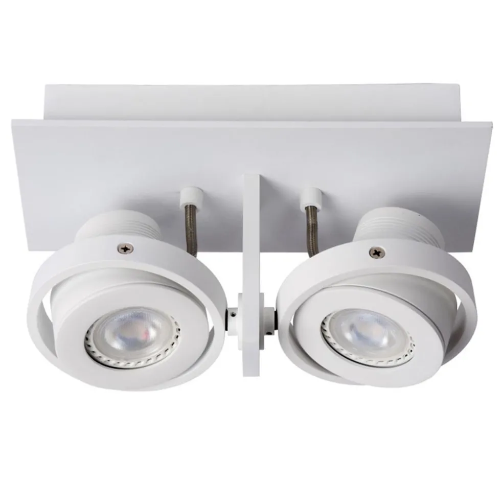 lichts_opbouwspot_wit_dim_0.webp Clearance Straluma 2-Lichts opbouwspot wit dim to warm LED