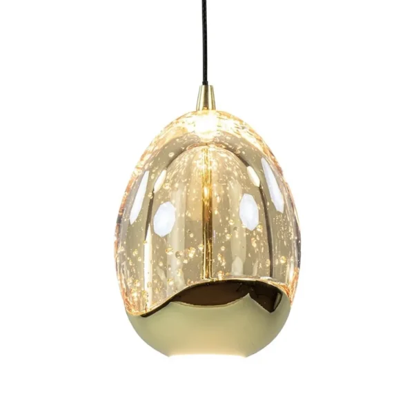 Discount Straluma 8-Lichts ovale hanglamp eggs zwart/goud