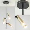 Flash Sale Straluma 3-Lichts plafondlamp G9 zwart met goud