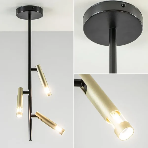 Flash Sale Straluma 3-Lichts plafondlamp G9 zwart met goud