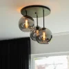 lichts_plafondlamp_mat_zw_4-2.webp Flash Sale Straluma 3-Lichts plafondlamp mat zwart met titanium glas