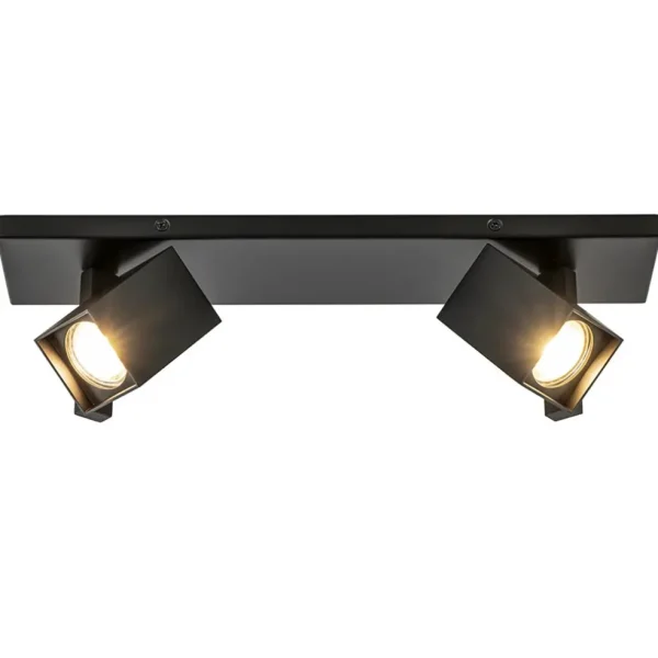 lichts_plafondlamp_met_vi_1.webp Cheap Straluma 2-Lichts plafondlamp met vierkante spots mat zwart