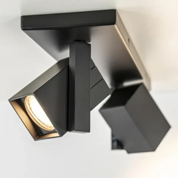 lichts_plafondlamp_met_vi_2.webp Cheap Straluma 2-Lichts plafondlamp met vierkante spots mat zwart