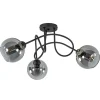 lichts_plafondlamp_zwart__0-4.webp Hot Straluma 3-Lichts plafondlamp zwart met smoke glazen bollen