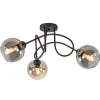 lichts_plafondlamp_zwart__1-4.webp Hot Straluma 3-Lichts plafondlamp zwart met smoke glazen bollen