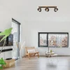 lichts_plafondlamp_zwart__4-2.webp Sale Straluma 3-Lichts plafondlamp zwart met verstelbare houten kappen