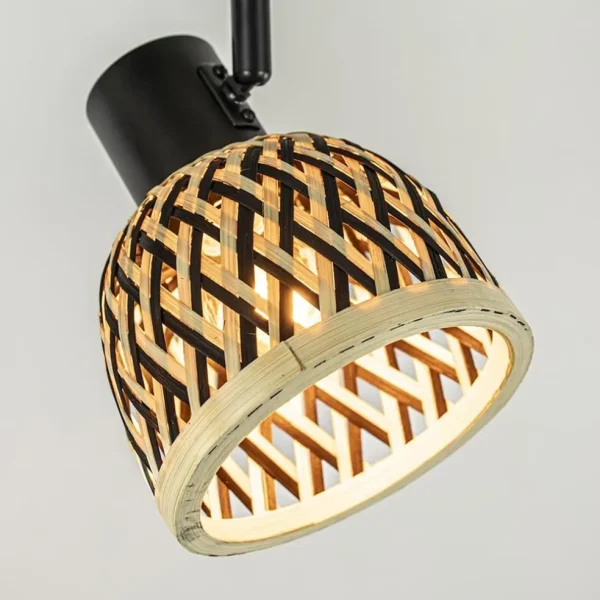 lichts_plafondwandlamp_zw_2.webp Store Straluma 2-Lichts plafond/wandlamp zwart met bamboe kappen