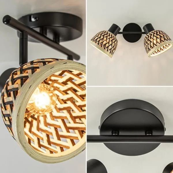 lichts_plafondwandlamp_zw_3.webp Store Straluma 2-Lichts plafond/wandlamp zwart met bamboe kappen