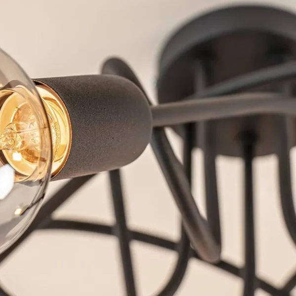 lichts_retro_plafondlamp__2.webp Clearance Straluma 5-Lichts retro plafondlamp mat zwart