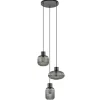 lichts_ronde_eettafelhang_0.webp Outlet Straluma 3-Lichts ronde eettafelhanglamp zwart met smoke glas