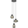 lichts_ronde_eettafelhang_1.webp Outlet Straluma 3-Lichts ronde eettafelhanglamp zwart met smoke glas