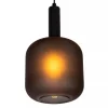 lichts_ronde_hanglamp_mat_2.webp Outlet Straluma 3-Lichts ronde hanglamp mat zwarte glazen kappen