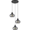 lichts_ronde_hanglamp_met_0.webp Hot Straluma 3-Lichts ronde hanglamp met zwarte draadkappen