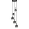 lichts_ronde_hanglamp_zwa_0.webp Flash Sale Straluma 5-Lichts ronde hanglamp zwart met titanium/helder glas