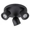 Shop Straluma 3-Lichts ronde opbouwspot zwart verstelbaar