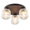 lichts_ronde_plafondlamp__1.webp Flash Sale Straluma 3-Lichts ronde plafondlamp zwart met helder/mat glas