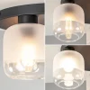 lichts_ronde_plafondlamp__3.webp Flash Sale Straluma 3-Lichts ronde plafondlamp zwart met helder/mat glas