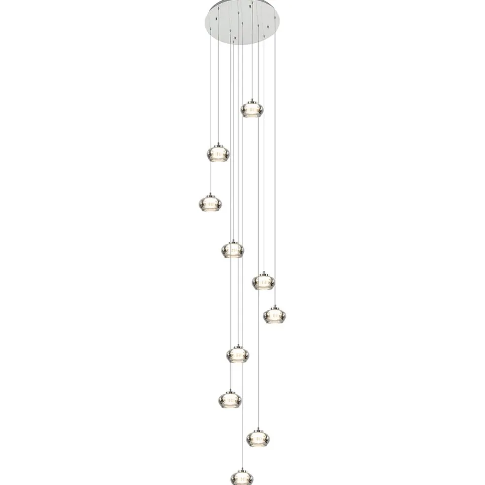 lichts_videlamp_chroomsmo_0.webp Clearance Straluma 10-Lichts videlamp chroom/smoke glas inclusief dimbaar LED