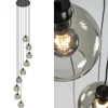 lichts_videlamp_zwart_met_3.webp Fashion Straluma 9-Lichts videlamp zwart met smoke glazen kappen