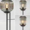 Fashion Straluma 3-Lichts vloerlamp met smoke glazen kappen reliëf