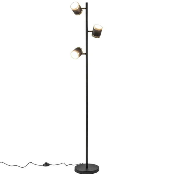 lichts_vloerlamp_zwartgou_1.webp New Straluma 3-Lichts vloerlamp zwart/goud met dimbare spots