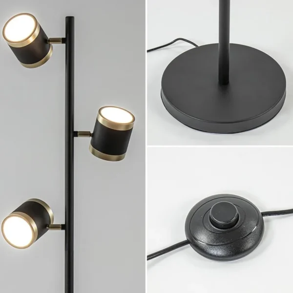 lichts_vloerlamp_zwartgou_3.webp New Straluma 3-Lichts vloerlamp zwart/goud met dimbare spots